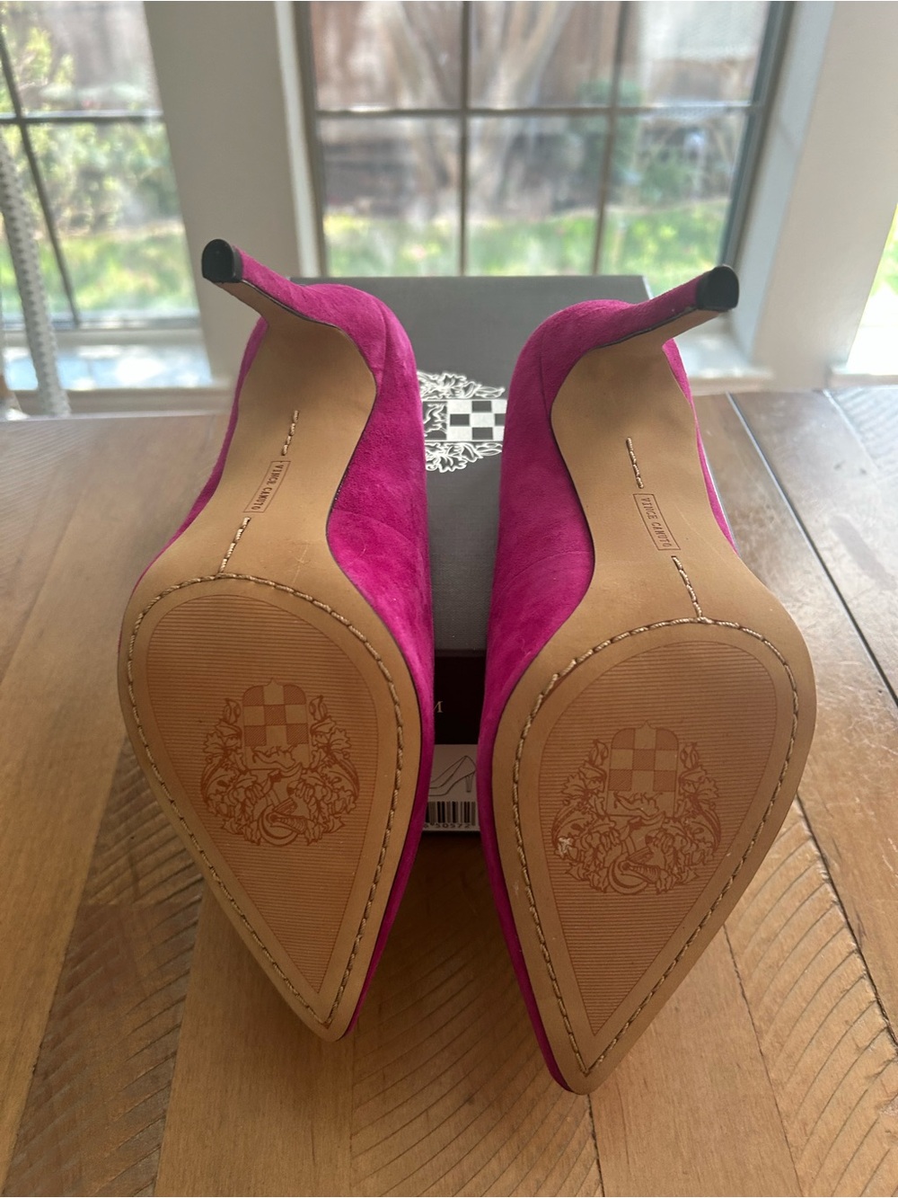 Vince Camuto Deep Magenta Suede Pointed-Toe Pumps - Picture 5 of 7